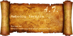 Ambrózy Terézia névjegykártya